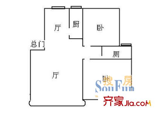 上海 白玉兰花园 户型图