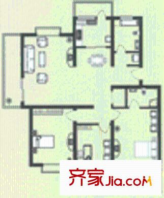 金橋新城四期金舍苑戶型圖金橋新城(金石苑) 戶型圖 3室2廳2衛(wèi)1廚