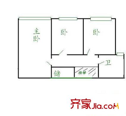 金橋新城四期金舍苑戶型圖 戶型圖 3室1衛(wèi)1廚