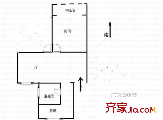 金橋新城四期金舍苑戶型圖戶型圖 1室1廳1衛(wèi)1廚