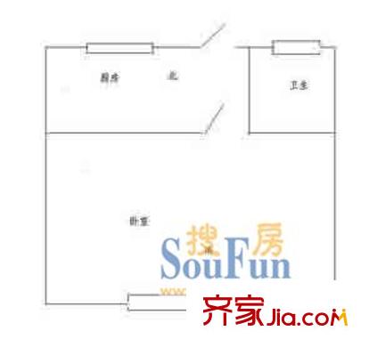 国定路600弄小区户型图上海 国定路600弄 户型图 1室1卫1厨