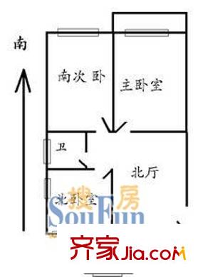 北中路280弄小區(qū)戶型圖上海 北中路280弄 戶型圖 3室1廳1衛(wèi)1廚