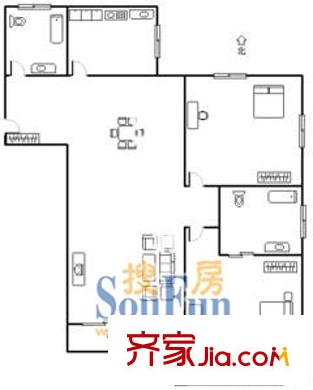 上海 虹叶花苑一期 户型图221-