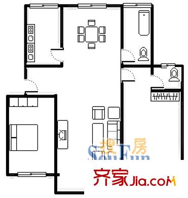 上海 虹叶花苑一期 户型图321