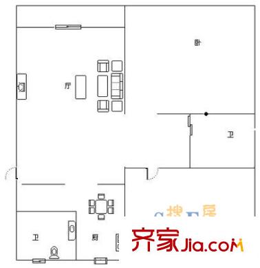 上海 虹叶花苑一期 户型图422