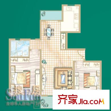 華業(yè)翠都樓書-房型-F 2室2廳1衛(wèi)1廚