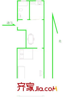 臨沂六村戶型圖戶型圖 1室1衛(wèi)1廚