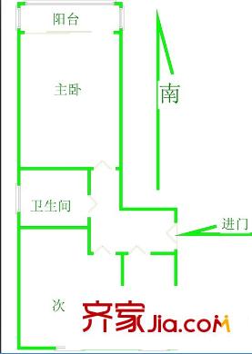 臨沂六村戶型圖戶型圖 2室1廳1衛(wèi)1廚