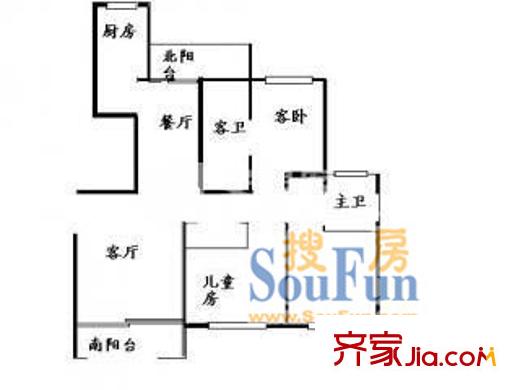 華陽苑(張楊福邸)3室2廳2衛(wèi)1廚