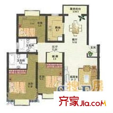 華盛名門(mén) 4室 戶(hù)型圖