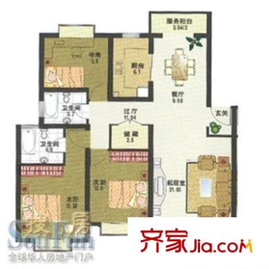 華盛名門(mén) 4室 戶(hù)型圖