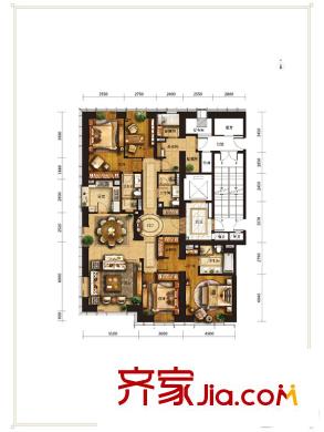 京杭府A户型 4室2厅3卫1厨