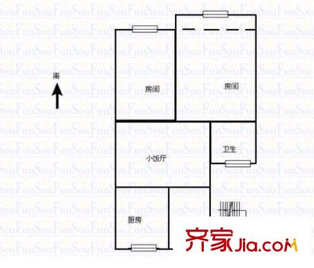 解放街小区户型图户型图 3室1厅1卫1厨