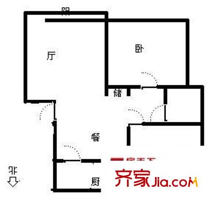 金橋好人家 1室 戶型圖