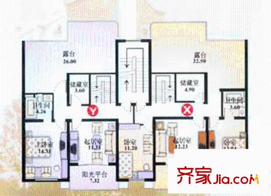 錦繡苑戶型圖5室2廳2衛(wèi)1廚