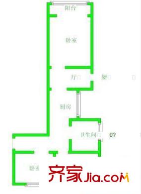 捷雄花苑戶型圖戶型圖 3室1廳1衛(wèi)1廚