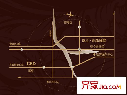 珠江东都国际交通位置图