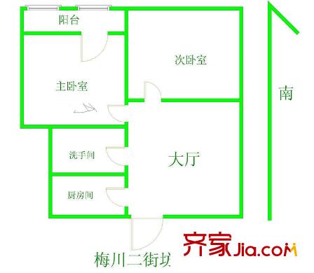 上海 梅川二街坊 户型图