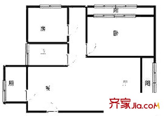 长峰名光大厦公寓户型图上海 长峰名光大厦 户型图 2室2厅1卫1厨