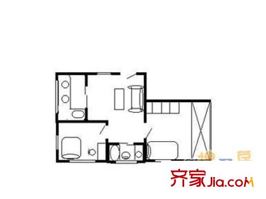 虹古大楼1室1厅1卫1厨