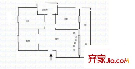 金緯新苑 2室 戶(hù)型圖