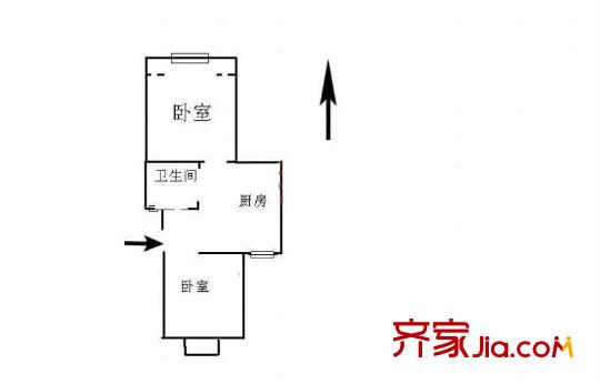 滬南小區(qū) 1室 戶型圖