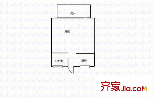 羽山路1000弄小區(qū)戶型圖戶型圖 1室1廳1衛(wèi)1廚
