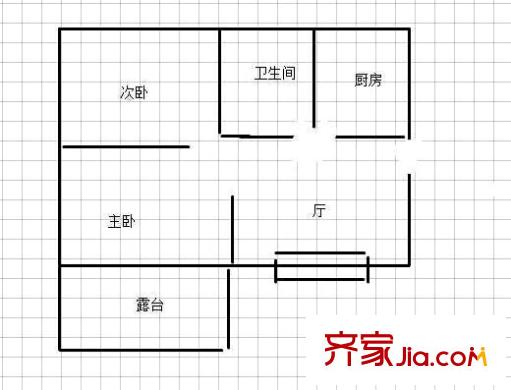 金唐公寓 2室 戶型圖