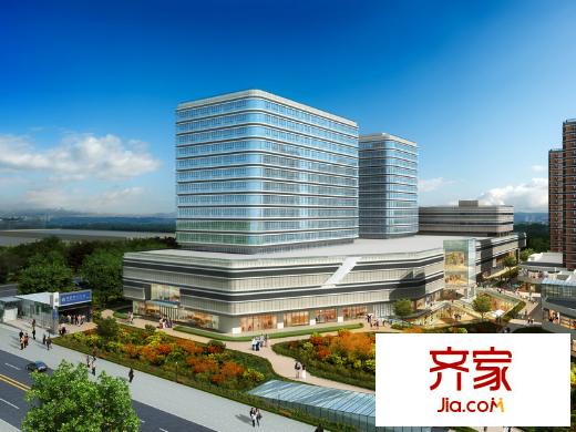 北京方向写字楼半鸟瞰