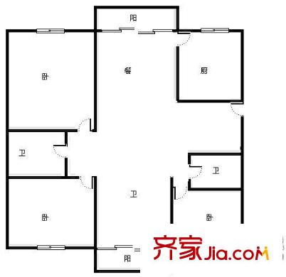 中原路34弄小区户型图户型图 3室1厅1卫1厨