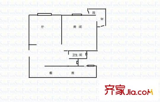 民春苑戶型圖戶型圖 1室1廳1衛(wèi)1廚