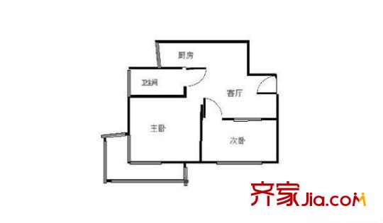 民春苑戶型圖戶型圖 2室1廳1衛(wèi)1廚