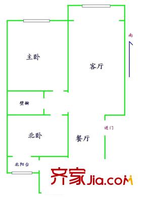 上海 海德苑2室 戶型圖