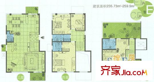 上海 春天花园 户型图