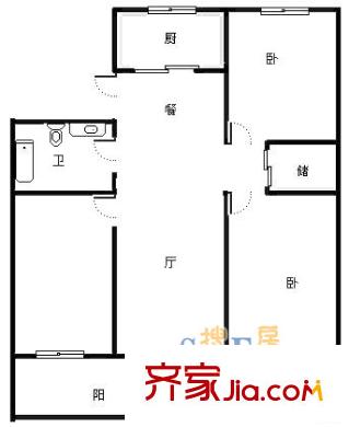 洋涇花園城3室2廳1衛(wèi)1廚