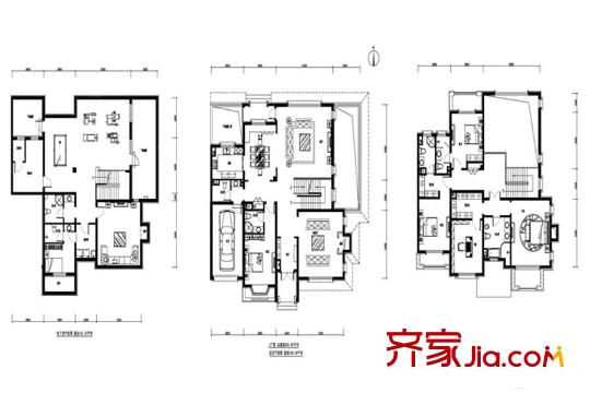 北辰红橡墅一期J户型 5室4厅7卫1厨