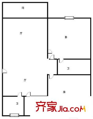 明光公寓户型图户型图 3室2厅2卫1厨