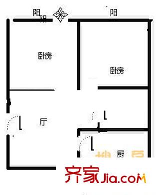 上海 双花公寓 户型图