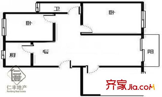 大宁路660弄小区 3室 户型图
