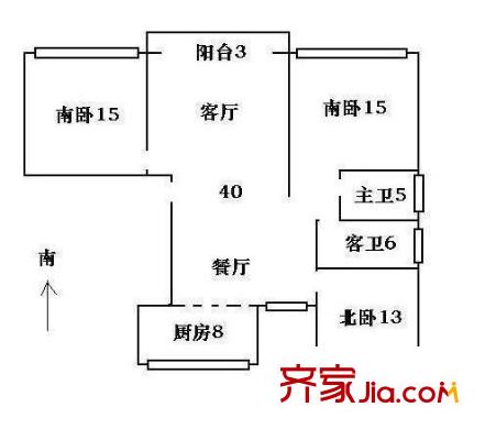 上海 浦江风景苑 户型图