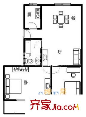 峨海小區(qū)戶型圖221 戶型圖 2室2廳1衛(wèi)1廚