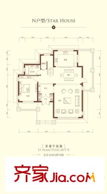 一渡新新小镇一期B-N首层 1室2厅1卫1厨