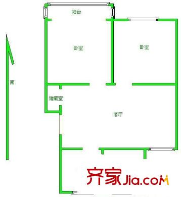 建華小區(qū)戶型圖建華公寓 2室 戶型圖 2室2廳1衛(wèi)1廚