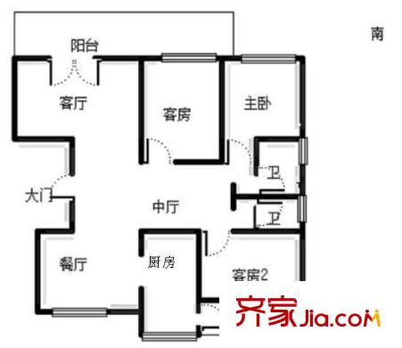 方圓公寓 0室 戶型圖