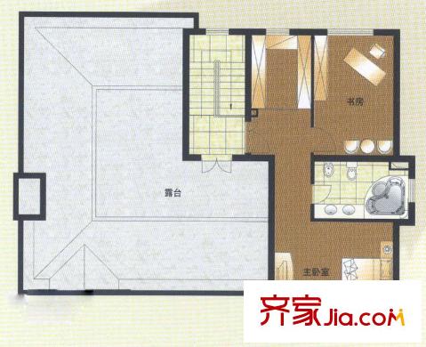 嘉怡别墅356平米户型三层 5室3厅3卫1厨