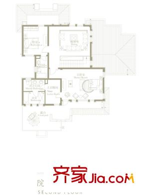 宝华栎庭独院B2型:地上2层 3室2厅2卫1厨