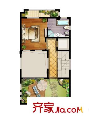 絲廬雅苑別墅A戶型3層 4室1衛(wèi)