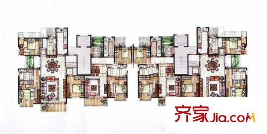 保利维拉家园户型图7号楼2 1室1厅1卫1厨