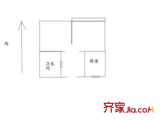 星云小區(qū) 1室 戶型圖