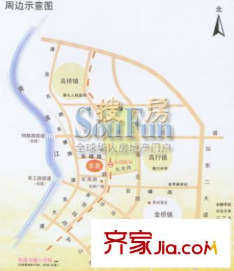 東方城市華庭交通圖